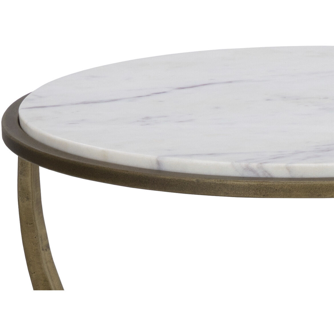 Alicent 24 X 16 inch White Marble End Table